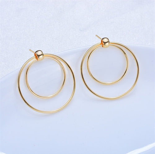 The Scottie stud earrings -hoops - 24k gold plated