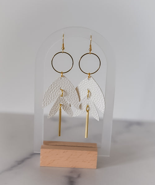 the Ivy leather earring