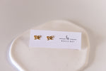 The Emma bow gold plated studs