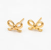 The Emma bow gold plated studs