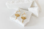 Angel 18k gold plated earring