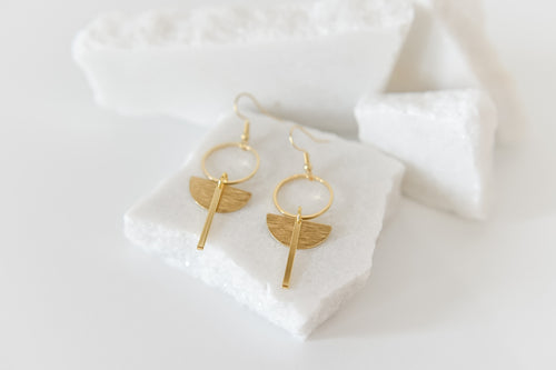 Angel 18k gold plated earring