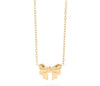 Ruby bow charm necklace