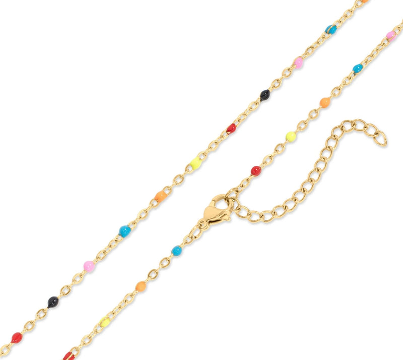 Paisley confetti chain necklace
