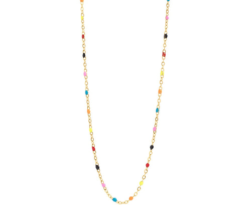 Paisley confetti chain necklace