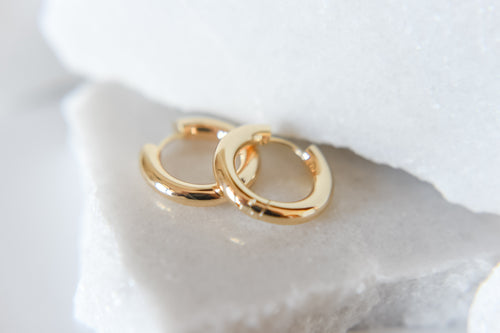 The Indy chunky hoop earrings - 18k gold plated